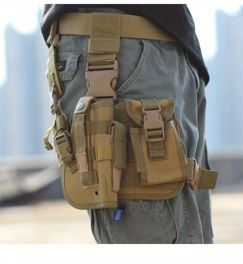 Tactical Leg Rig With Detachable MOLLE Pouches - Ideal For Outdoor Activities And Emergency Medical Response