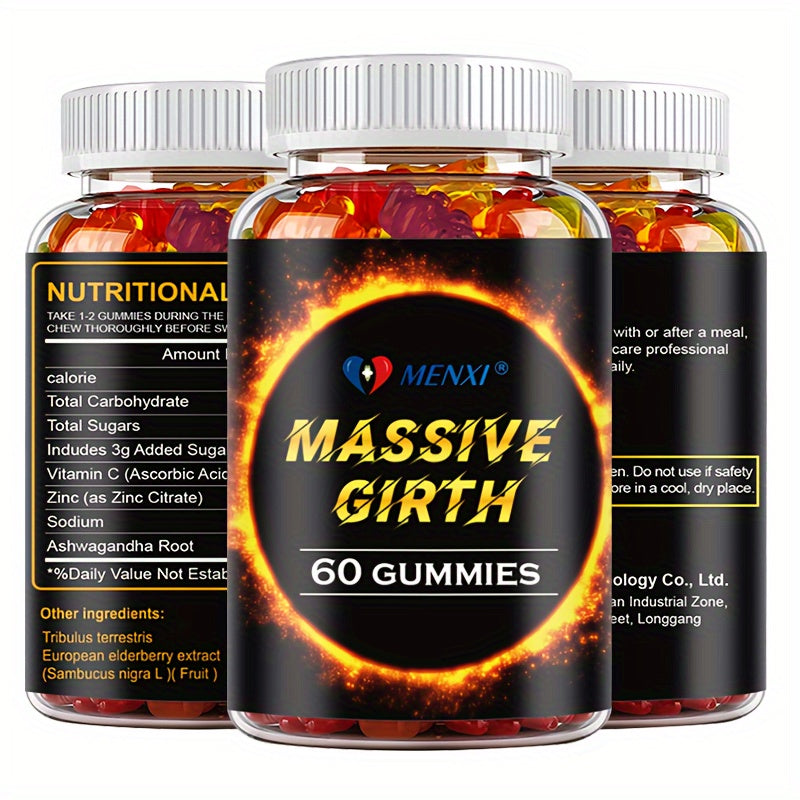 [Men's Gummies, Unleash Potential] 60/120 Pills Men's Gummies - Unleash Your Potential Dietary Supplements - 1/2 Bottle