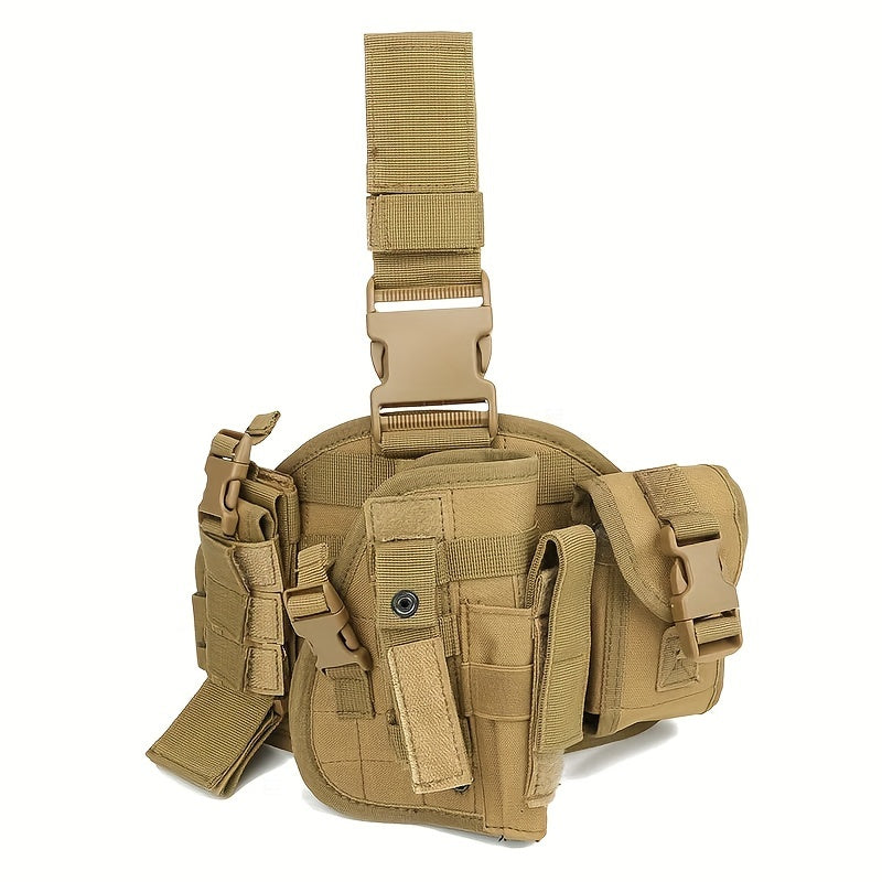 Tactical Leg Rig With Detachable MOLLE Pouches - Ideal For Outdoor Activities And Emergency Medical Response