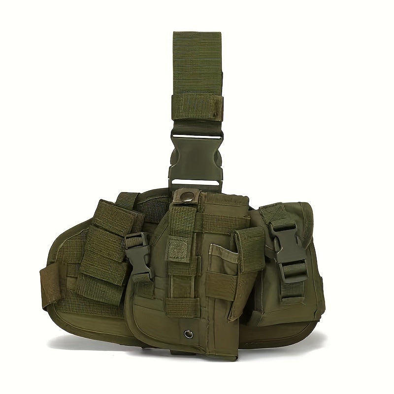 Tactical Leg Rig With Detachable MOLLE Pouches - Ideal For Outdoor Activities And Emergency Medical Response