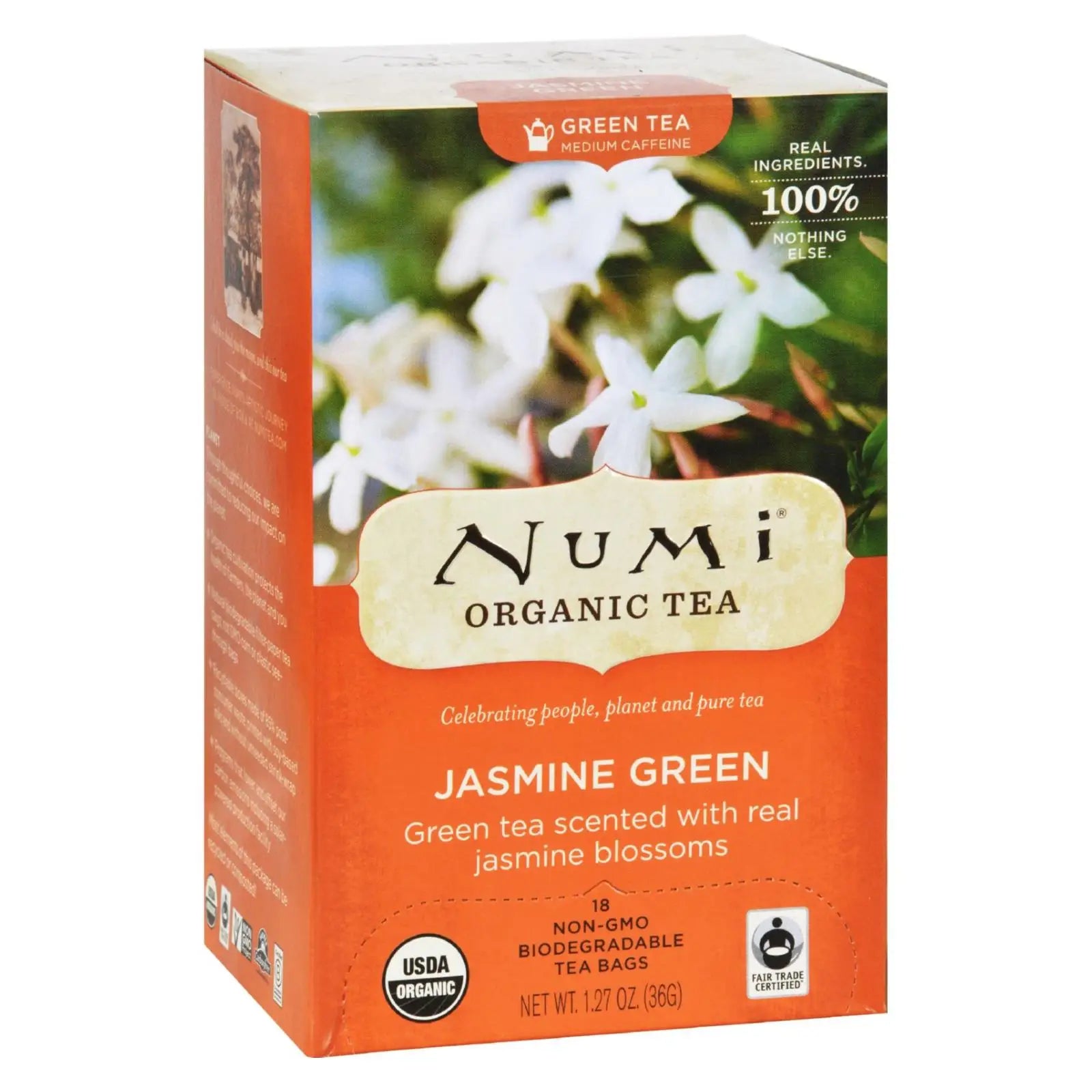 UD_Numi Organic Tea Jasmine Green - 18 Tea Bags - Case Of 6