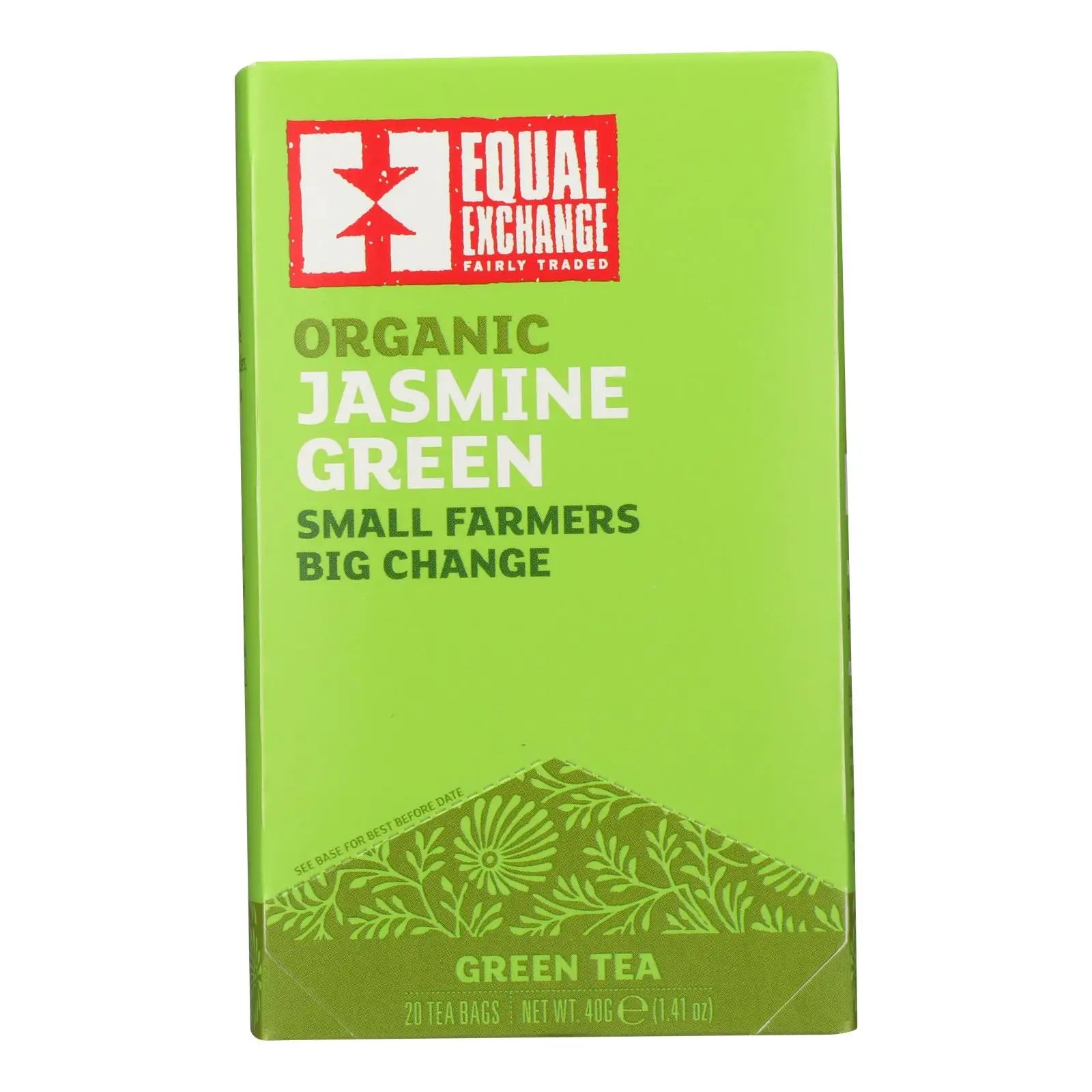 UD_Equal Exchange Organic Jasmine Green Tea - Jasmine - Case Of 6 - 20 Bags