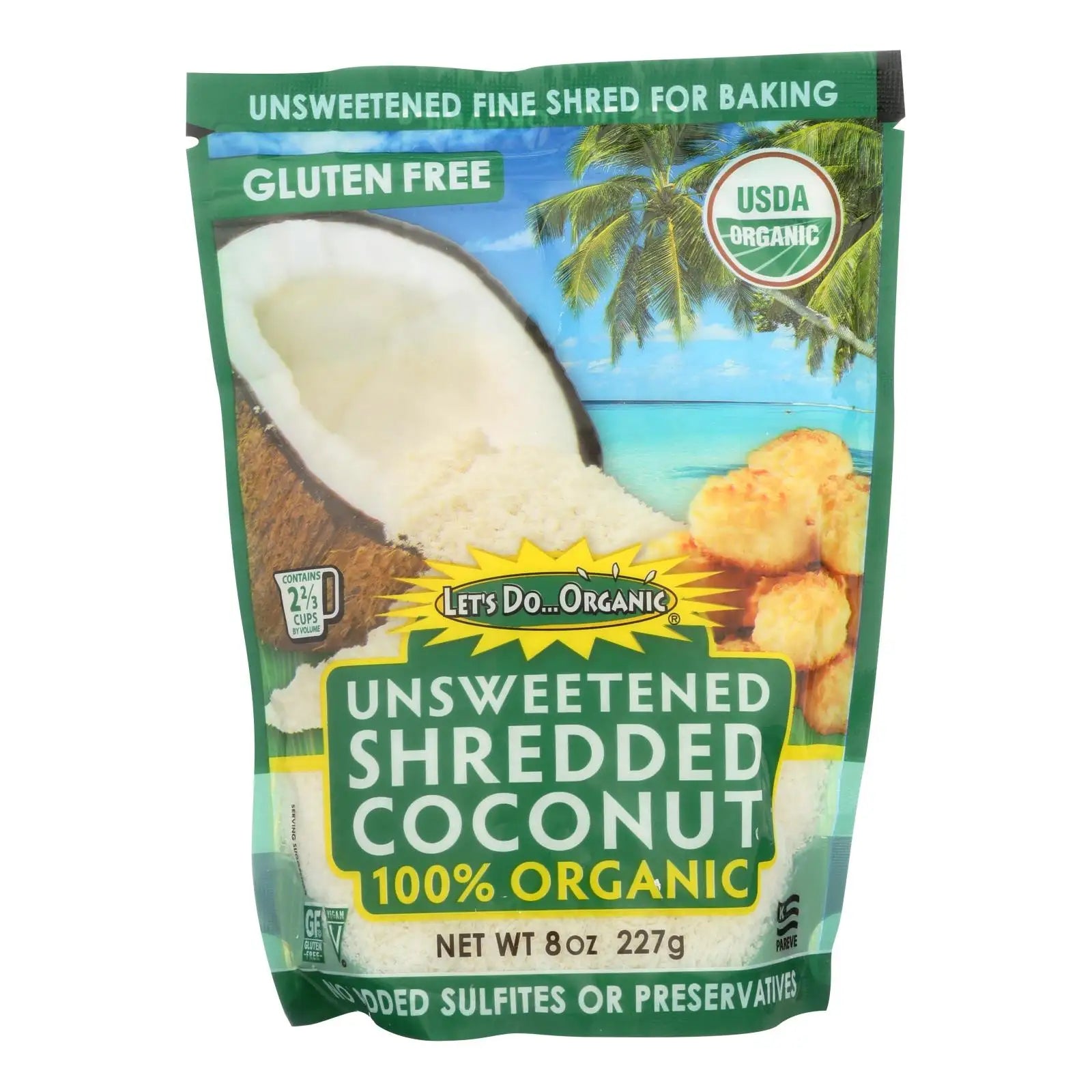 UD_Let's Do Organics Organic Shredded - Coconut - Case Of 12 - 8 Oz.