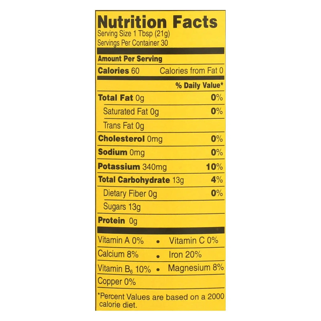 UD_Plantation Organic Blackstrap Molasses Syrup - Case Of 12 - 15 Oz.