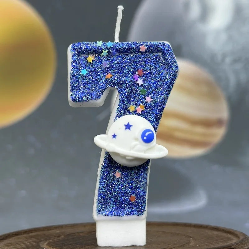 Number Candle, Blue Creative Birthday Cake Candle,use for Birthday Party and Wedding Decoration Mother's Day Graduatio