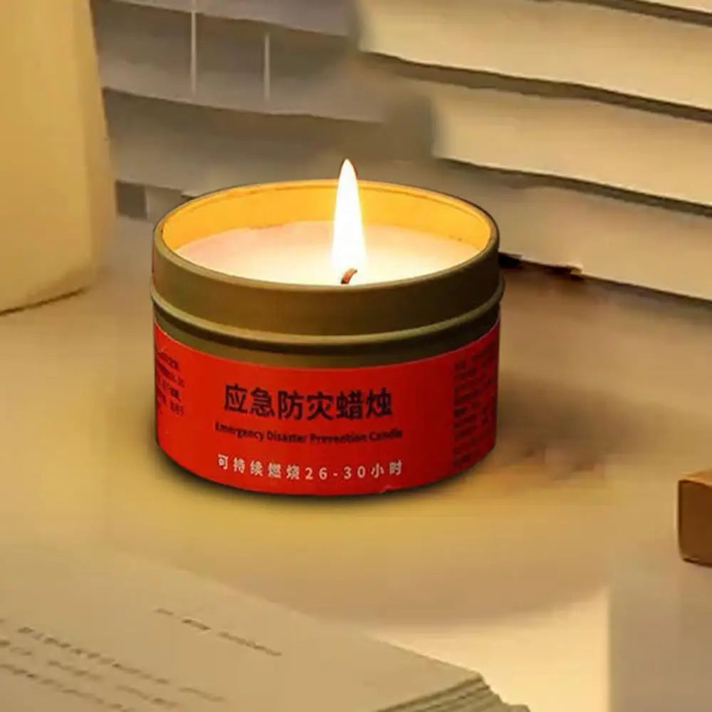 Camping Candles Survival 30 Hour Home Candles Lighting Long Burning Windproof Camping Slow Burn Tea Light Light & Heat Source