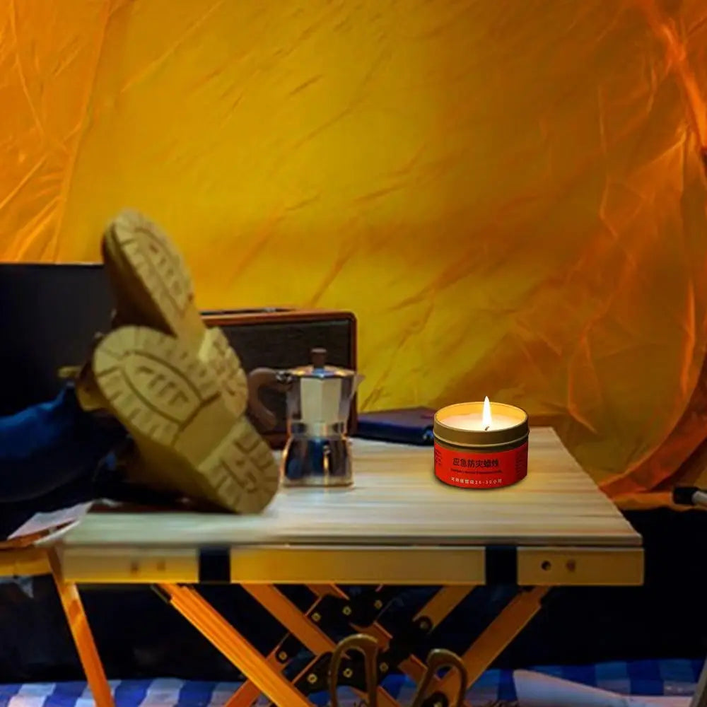 Camping Candles Survival 30 Hour Home Candles Lighting Long Burning Windproof Camping Slow Burn Tea Light Light & Heat Source