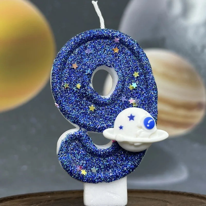 Number Candle, Blue Creative Birthday Cake Candle,use for Birthday Party and Wedding Decoration Mother's Day Graduatio