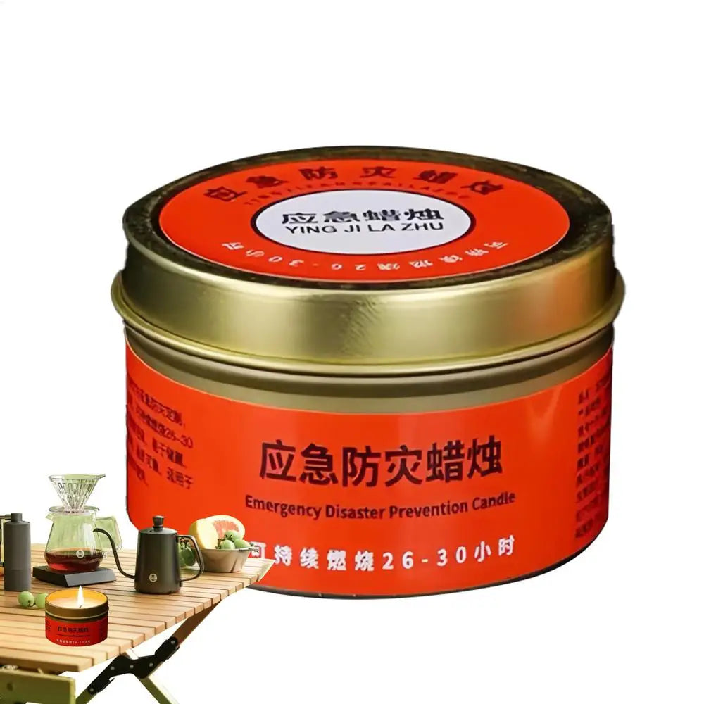 Camping Candles Survival 30 Hour Home Candles Lighting Long Burning Windproof Camping Slow Burn Tea Light Light & Heat Source