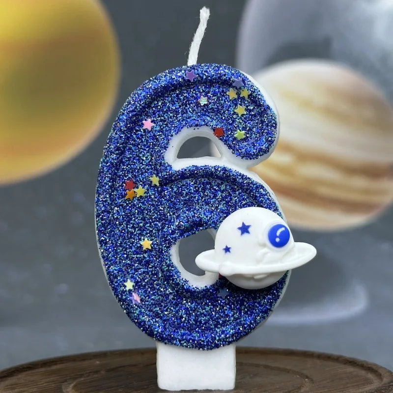 Number Candle, Blue Creative Birthday Cake Candle,use for Birthday Party and Wedding Decoration Mother's Day Graduatio