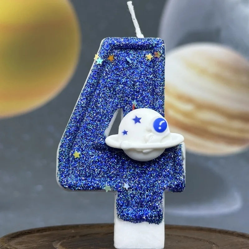 Number Candle, Blue Creative Birthday Cake Candle,use for Birthday Party and Wedding Decoration Mother's Day Graduatio