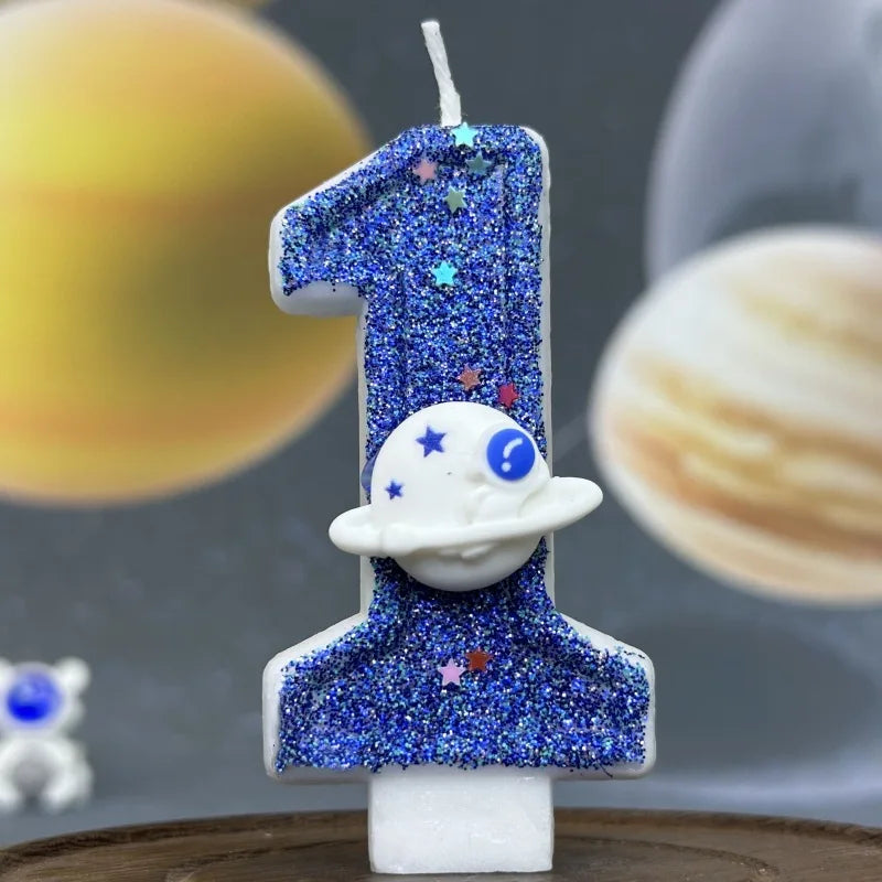 Number Candle, Blue Creative Birthday Cake Candle,use for Birthday Party and Wedding Decoration Mother's Day Graduatio