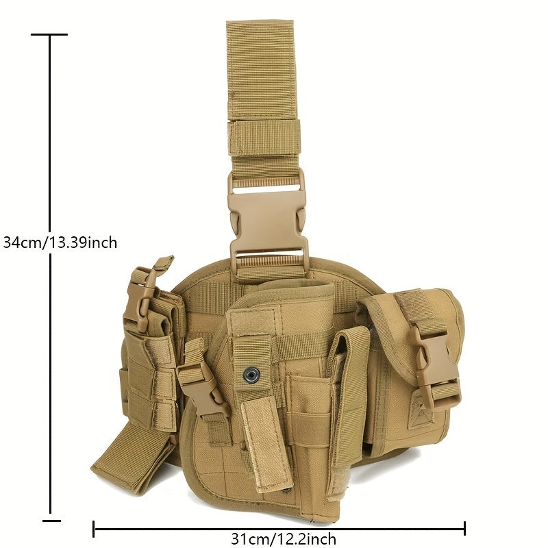Tactical Leg Rig With Detachable MOLLE Pouches - Ideal For Outdoor Activities And Emergency Medical Response