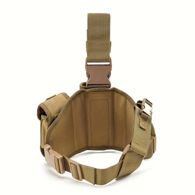Tactical Leg Rig With Detachable MOLLE Pouches - Ideal For Outdoor Activities And Emergency Medical Response